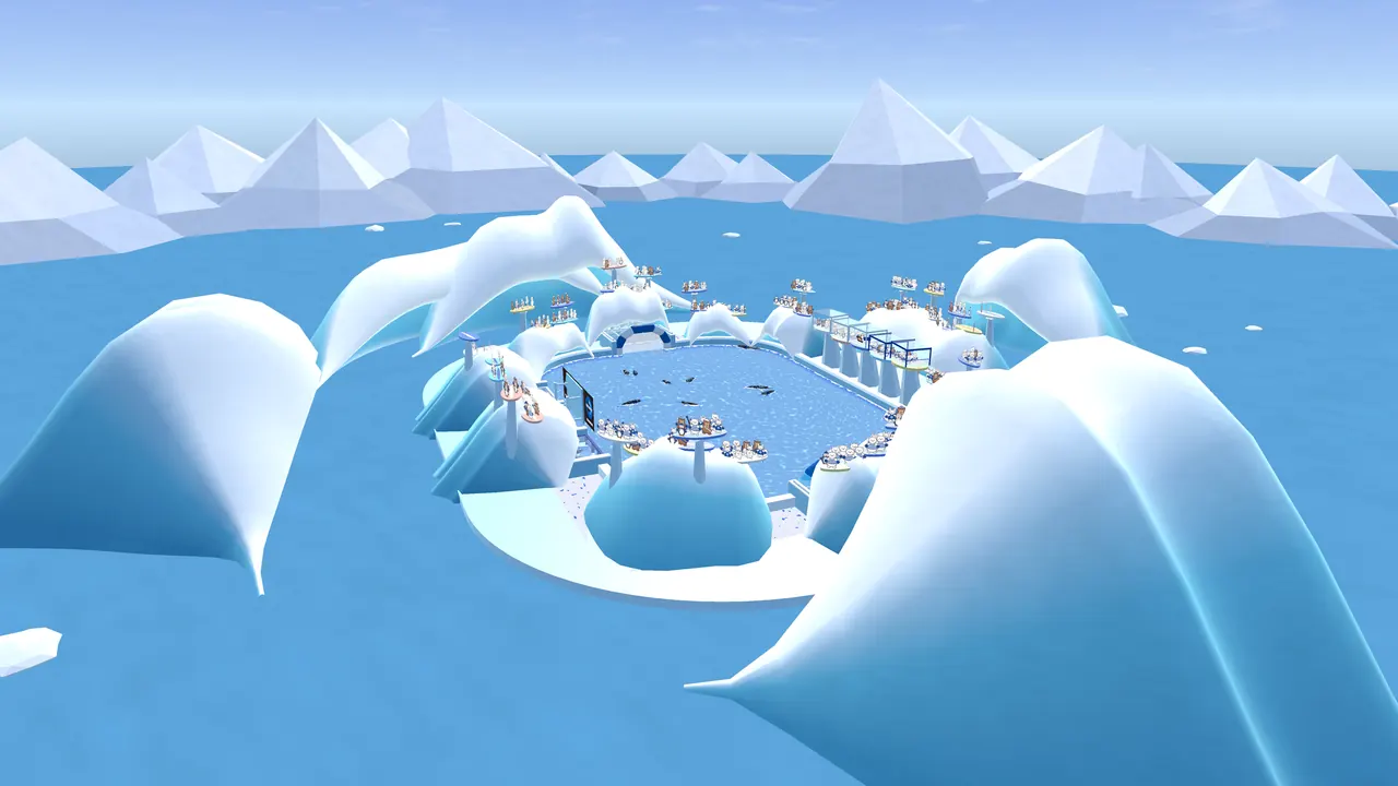Aerial view of the Frozen Surf